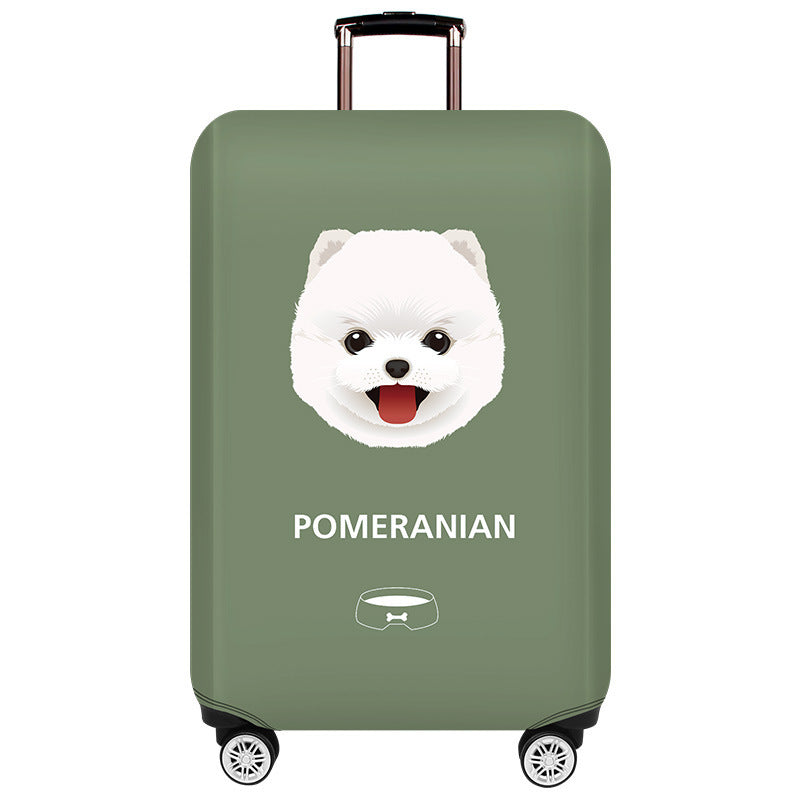 Women’s Hard Shell Suitcase with Playful Border Collie Design Kalsten