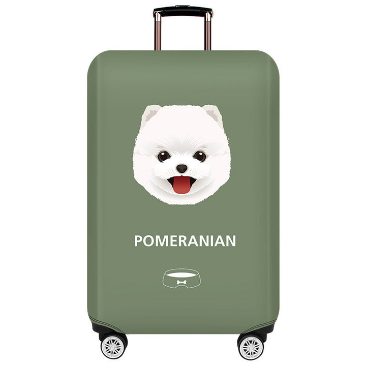 Women’s Hard Shell Suitcase with Playful Border Collie Design Kalsten