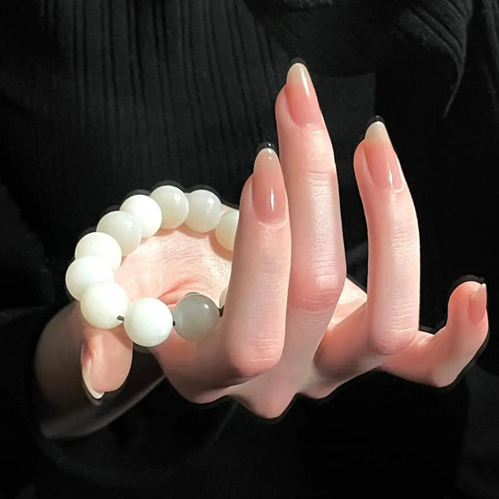 Glossy Natural Press-On Nail Set Kalsten