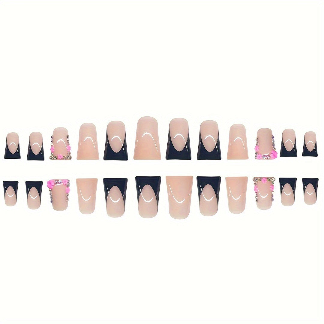 Luxury Floral Decorative Press-On Nails Kalsten