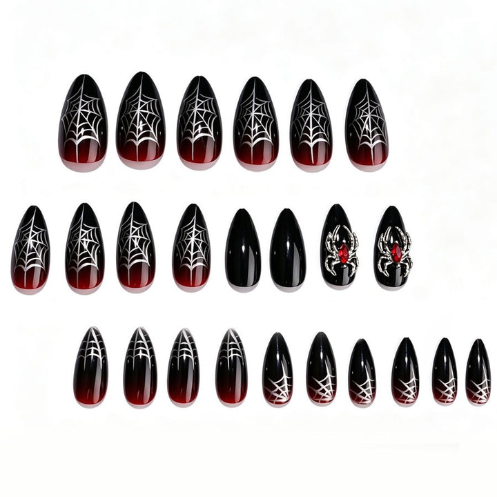 Glamorous artificial nails with spider design Kalsten