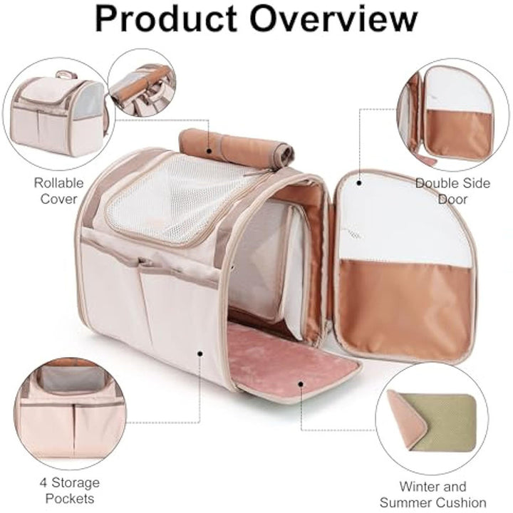Pet Backpack with Ergonomic Carrying System and Breathable Mesh Inserts Kalsten