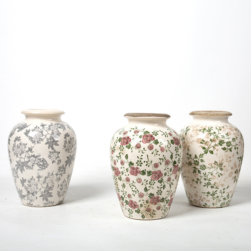 Elegant floral ceramic carafe Kalsten