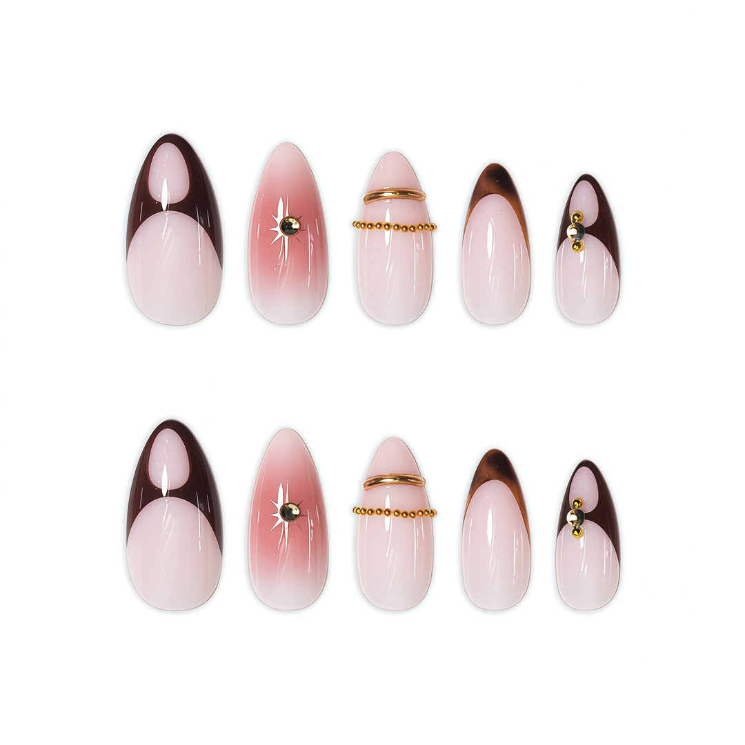 Glamorous Decorative Press-On Nail Art Kalsten