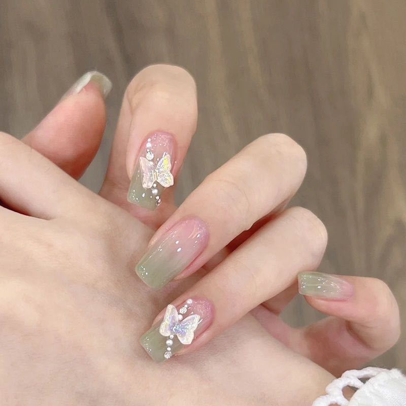 Decorative Butterfly-Design Press-On Nails Kalsten