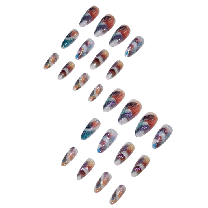 Artistic Shell-Inspired Nail Art Set