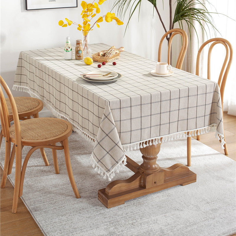 Decorative Checked Tablecloth
