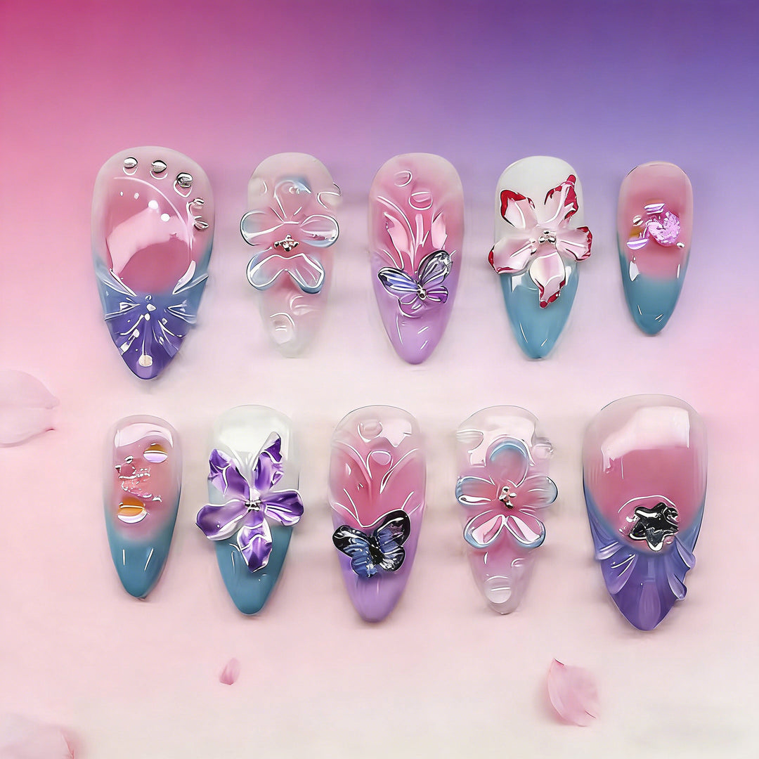 Artistic 3D Nail Tips with Maritime Design Kalsten