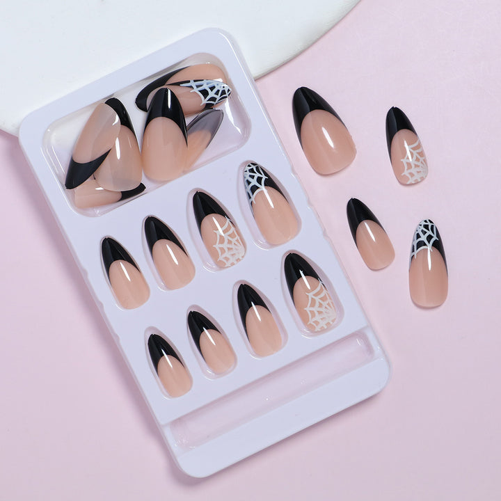 Artistic Halloween-Themed Stiletto Press-On Nails Kalsten