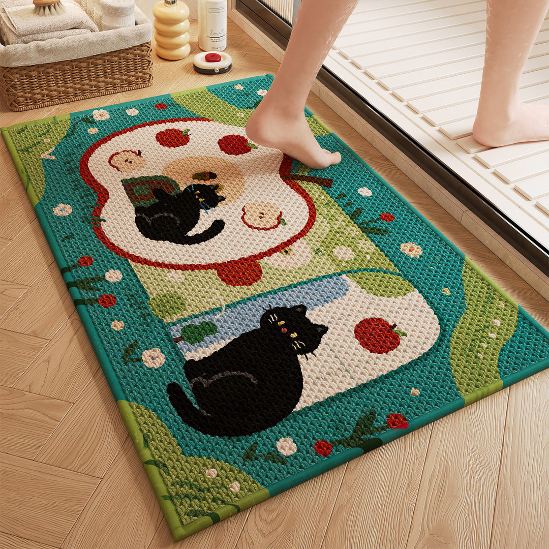 Charming Fruit-Themed Non-Slip Bath Mat