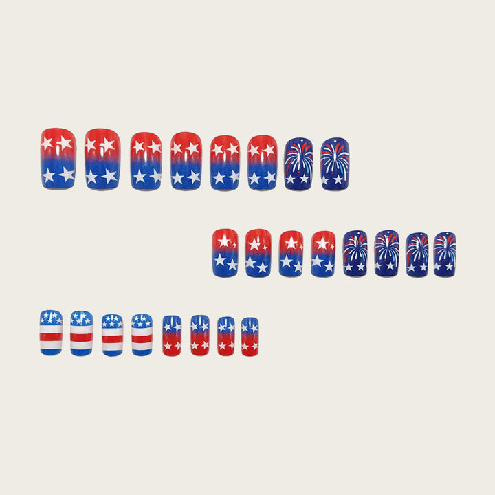 Artificial Nails in the Patriotic Design Kalsten