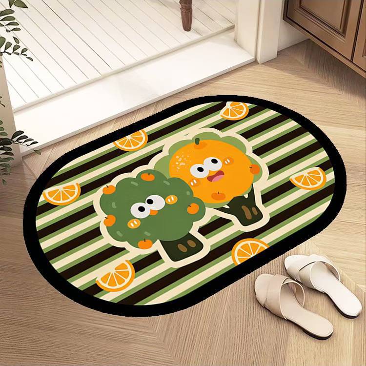 Playful Cartoon Grape-Themed Area Rug