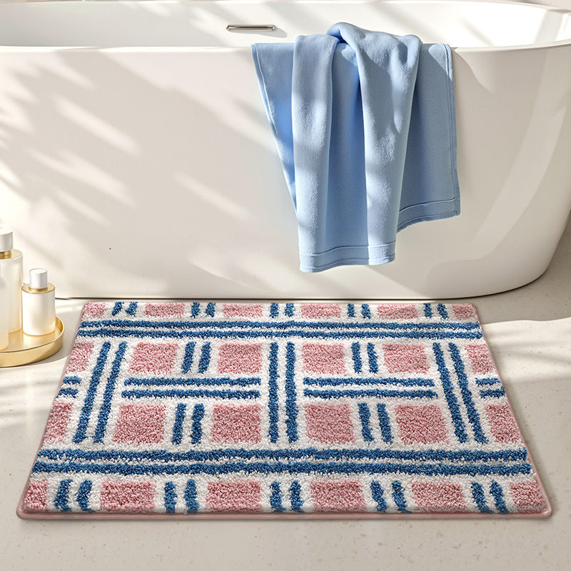 Plush Striped Bath Mat Kalsten