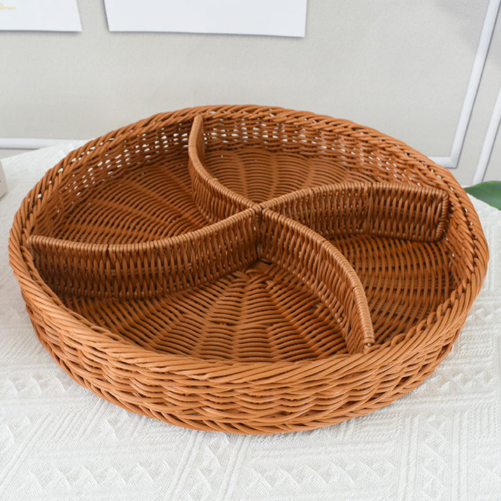 Artisan Woven Round Storage Tray Kalsten