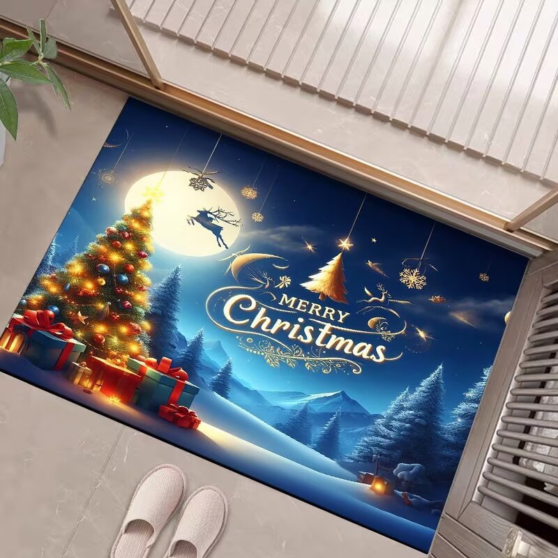Festive Holiday Welcome Mat