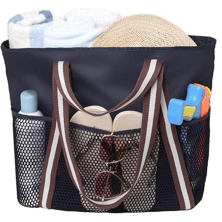 Shopping bag with mesh pockets Kalsten