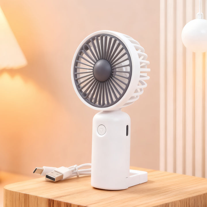 Women's Portable Hand Fan with USB-C Connection and Innovative Design Kalsten