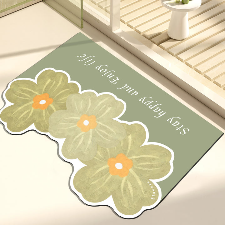 Artistic Floral Decorative Mat