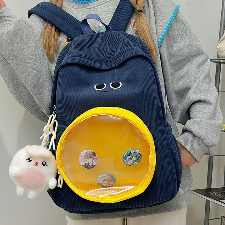 Backpack with Transparent Viewing Window and Animal Pendant Kalsten