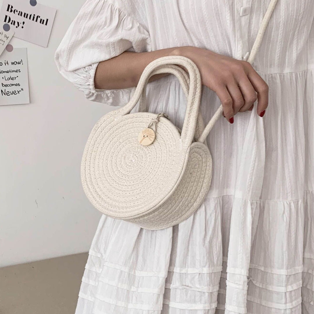 Handmade round bag with elegant design Kalsten