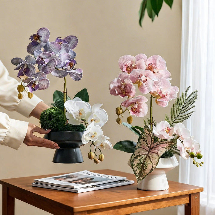 Lifelike Orchid Floral Arrangement