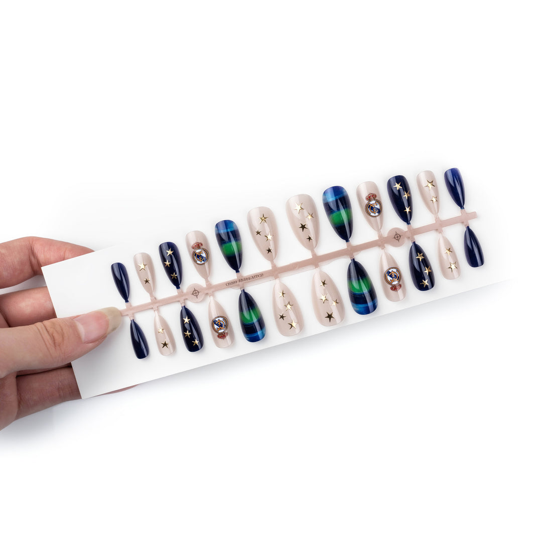 Soccer-Themed Press-On Nail Art Set