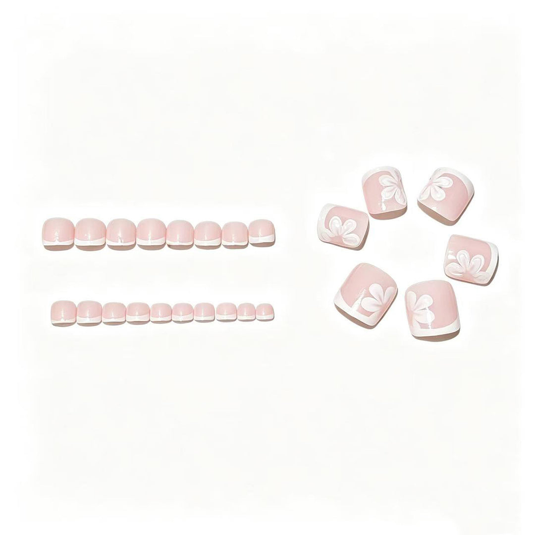 Elegant French Tip Pedicure Set Kalsten