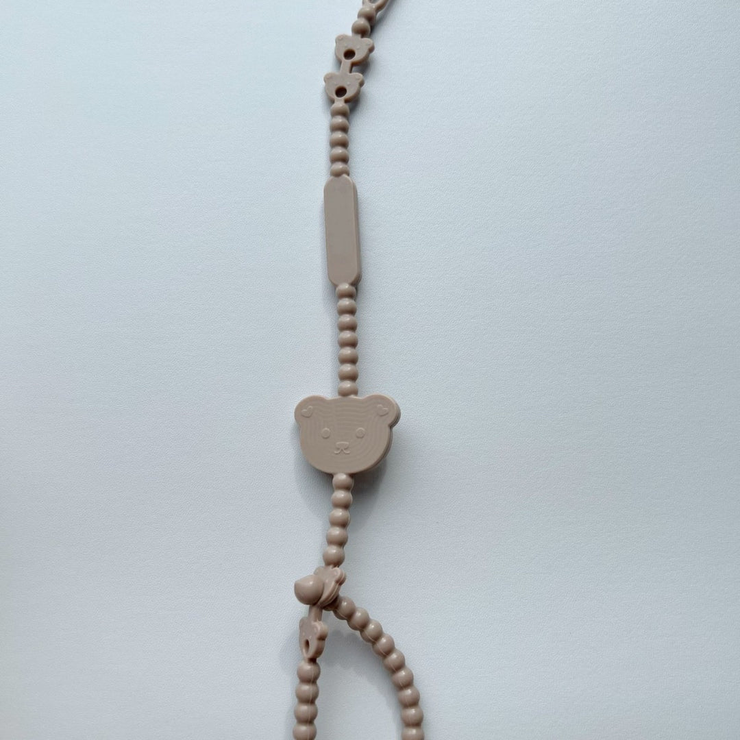 Multi-Purpose Beaded Safety Cord with Teddy Snap and Quick-Release Clip