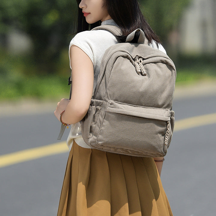 Casual Corduroy Backpack Kalsten