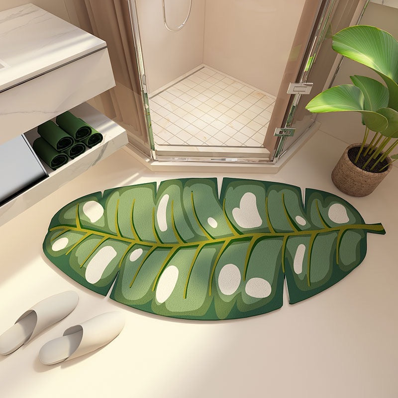 Decorative Leaf-Shaped Bath Mat