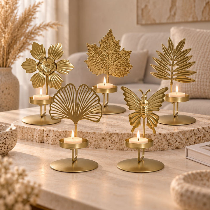 Leaf-shaped Candle Holder