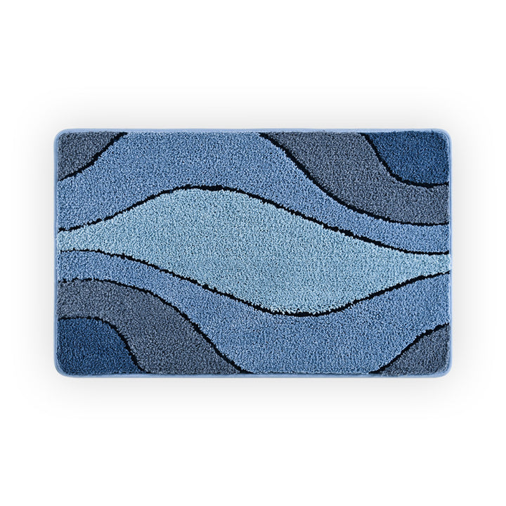 Soft Textured Wave Pattern Bath Mat Kalsten