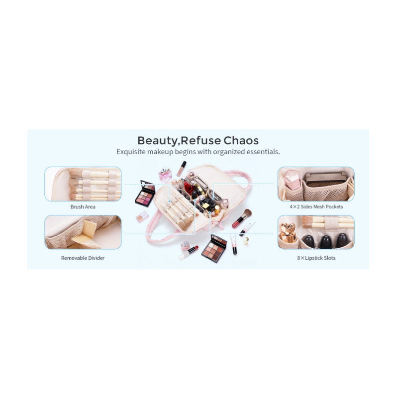 Cosmetic organizer with practical compartment system Kalsten