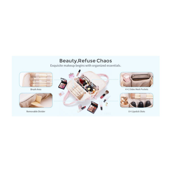 Cosmetic organizer with practical compartment system Kalsten