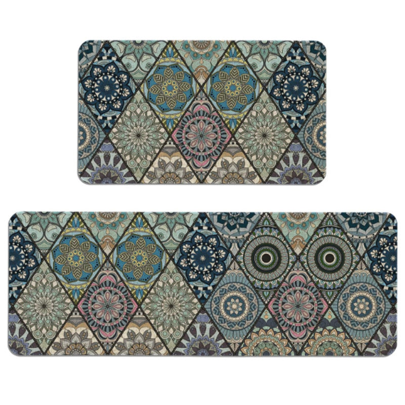 Non-Slip Geometric Print Kitchen Mat Set Kalsten