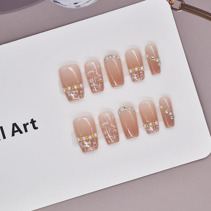 Glamorous Heart-Themed Press-On Nail Set Kalsten