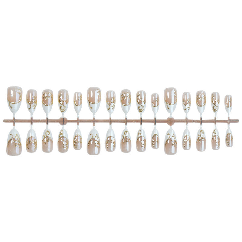 Nail art set with elegant golden applications Kalsten