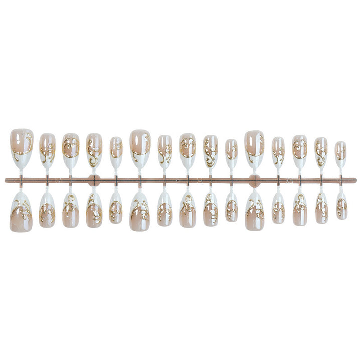 Nail art set with elegant golden applications Kalsten
