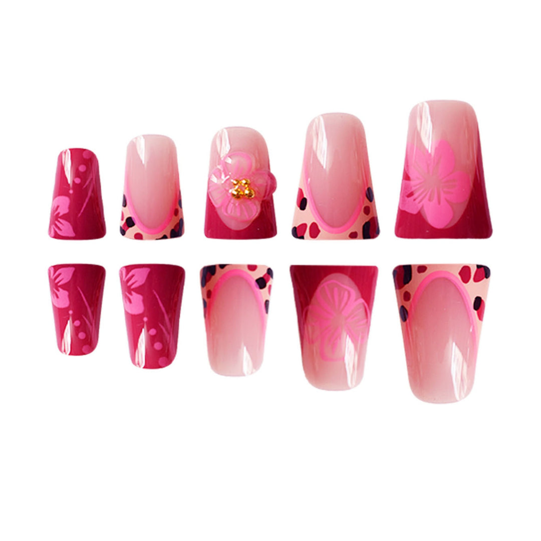 Floral Cat-Ear Design Press-On Nails Kalsten
