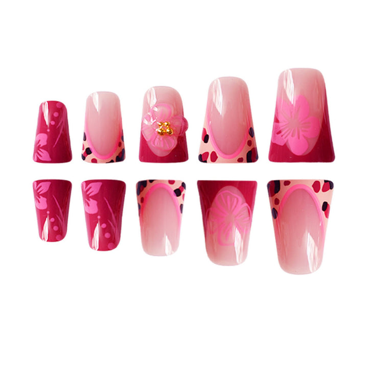 Floral Cat-Ear Design Press-On Nails Kalsten