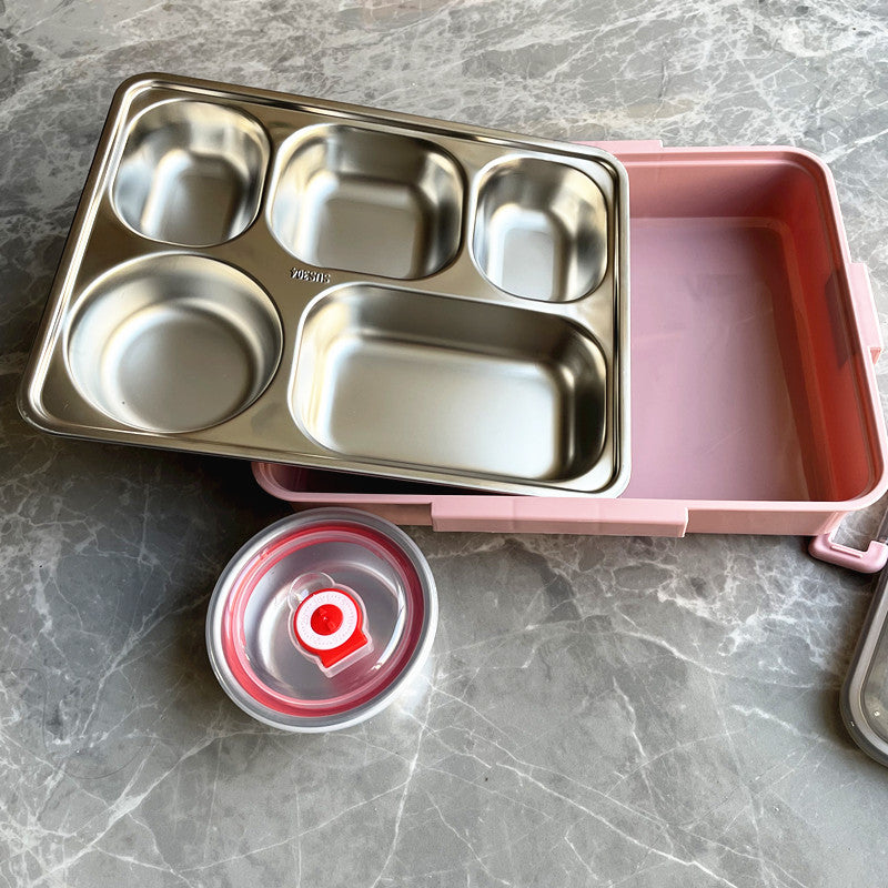 Multi-Compartment Stainless Steel Bento Box