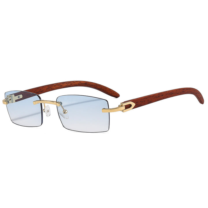 Stylish Wooden-Handled Square Sunglasses Kalsten