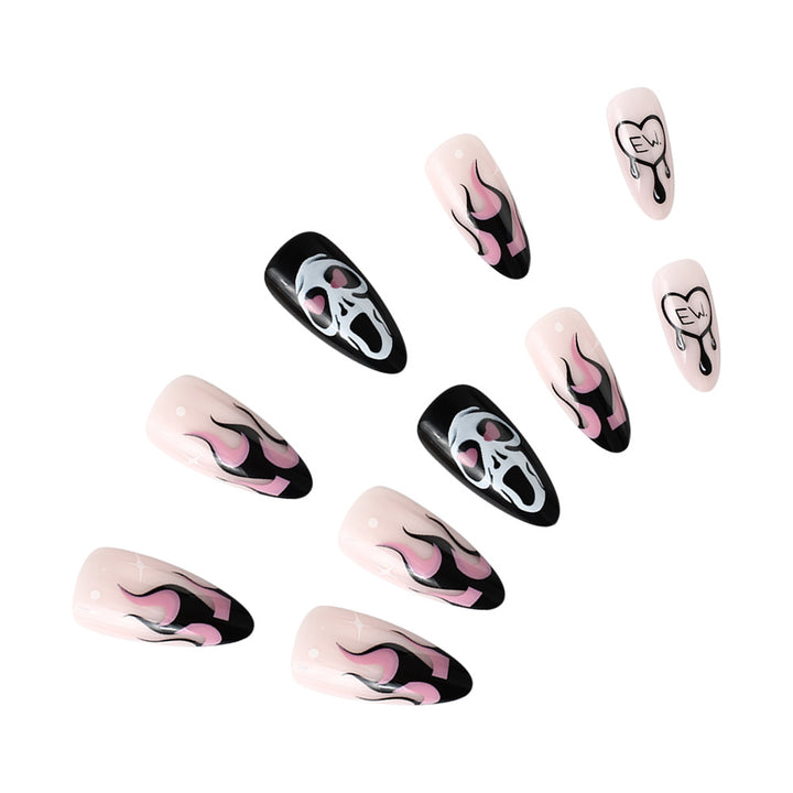 Artistic Halloween-Inspired Long-Lasting Press-On Nails Kalsten