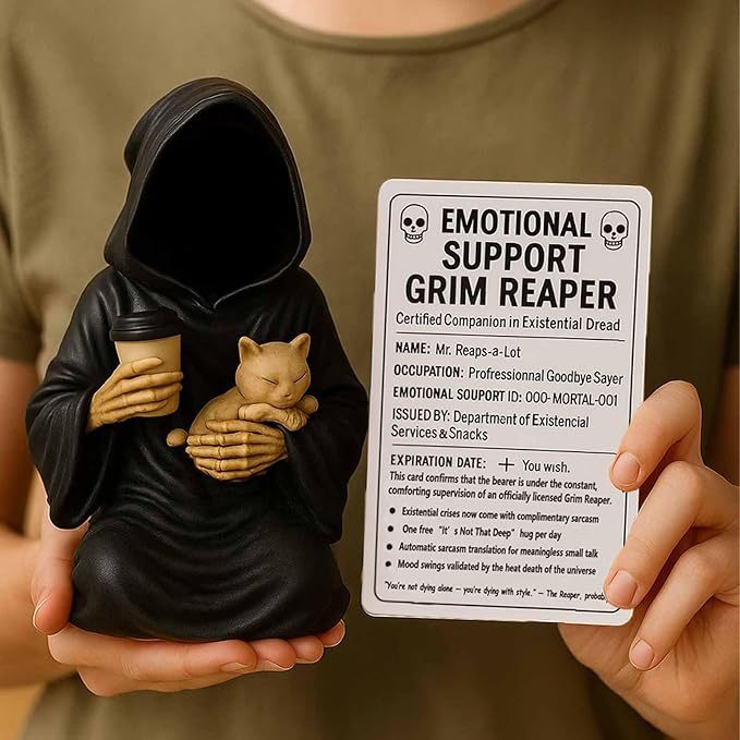 Emotional Support Grim Reaper Figurine Kalsten