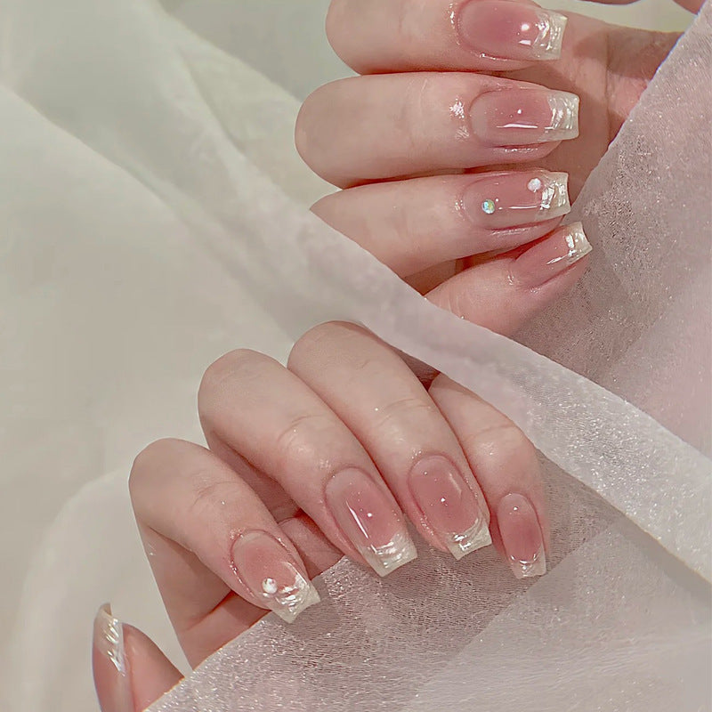 Elegant French Tip Gel Press-On Nails Kalsten