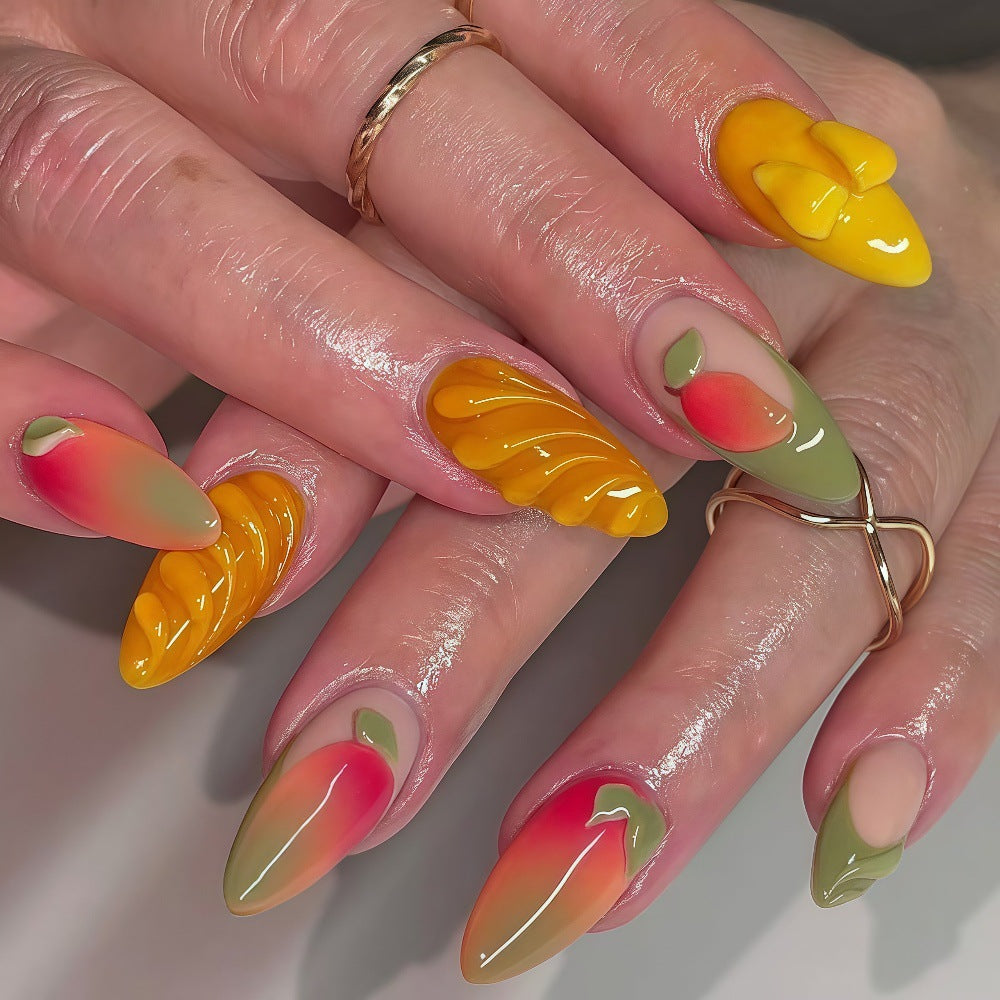 Artificial Nail Set with Fruity Design Kalsten