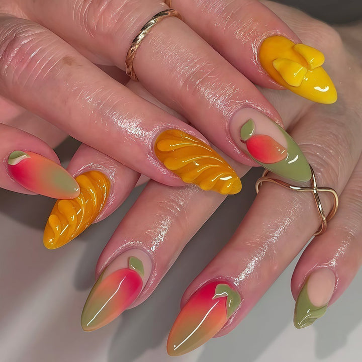 Artificial Nail Set with Fruity Design Kalsten