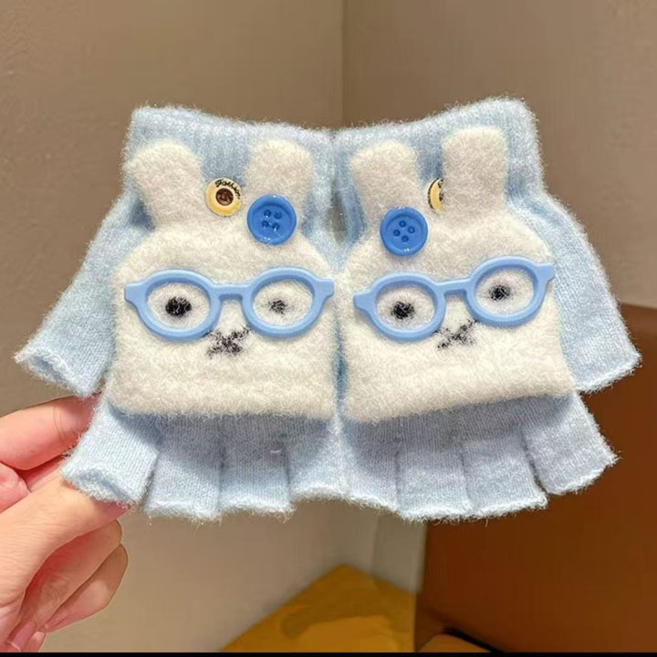 Cute Rabbit-Themed Fingerless Gloves Kalsten