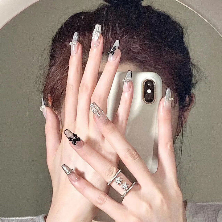 Premium Rhinestone-Embellished Press-On Nail Set Kalsten 1787296405