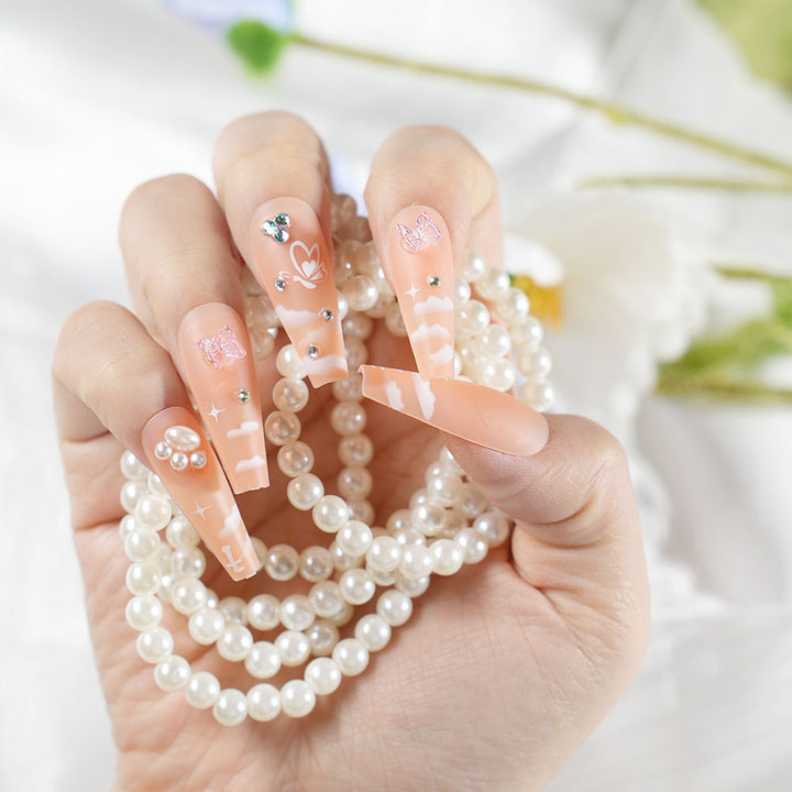 Glamorous Decorative Long Coffin Nails Kalsten